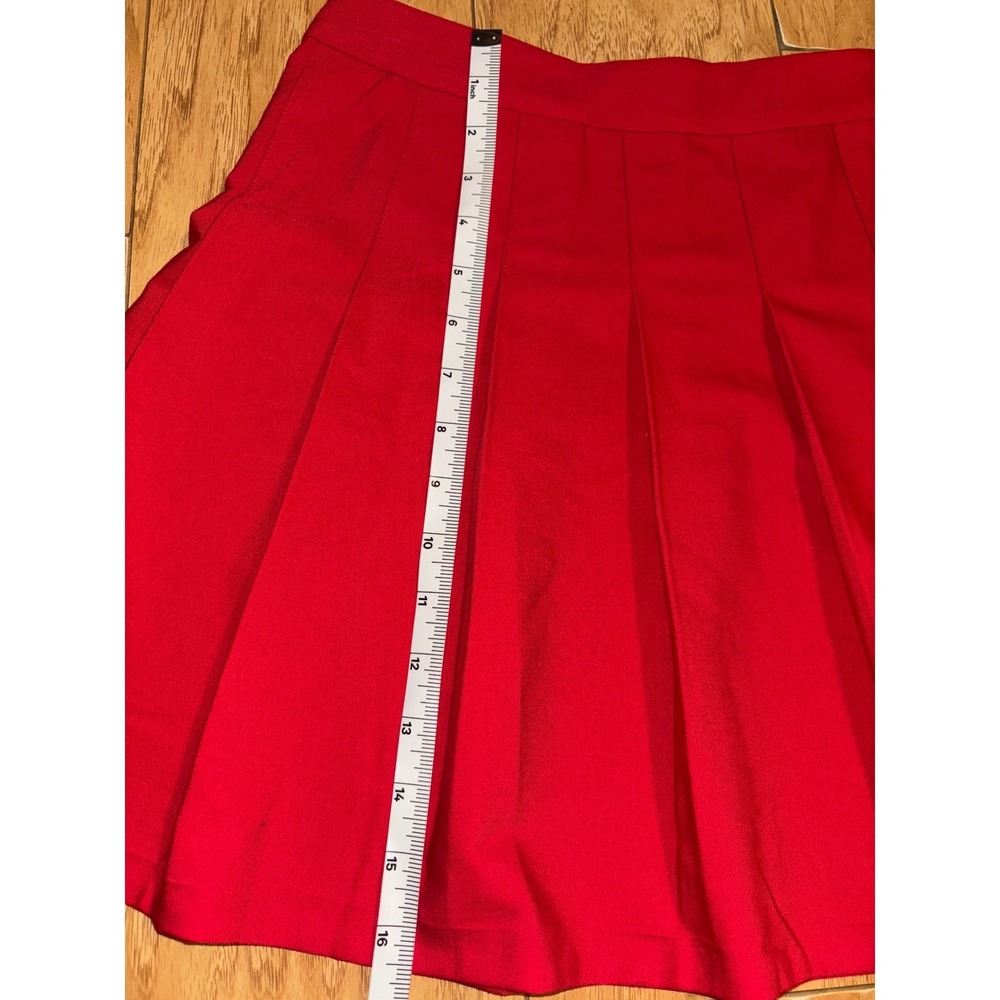 Aritzia Sunday Best Red Pleated Skirt Size 10 Preppy Tennis Pickleball Athletic - Picture 7 of 9